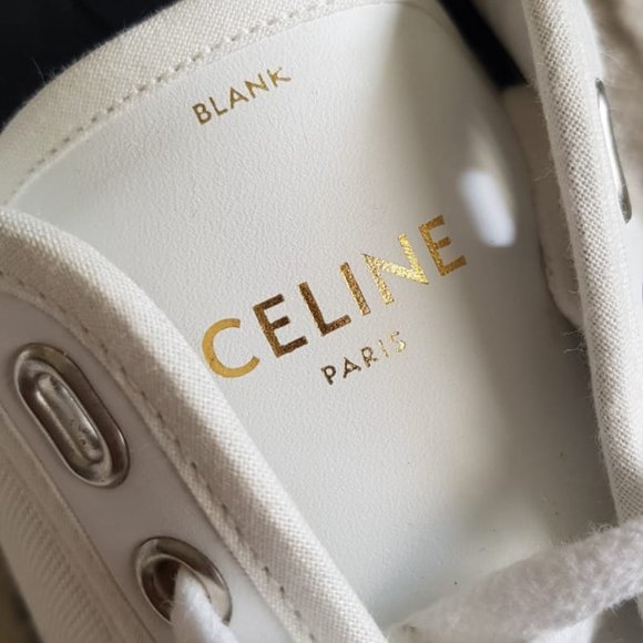 CELINE BLANK LOW LACE UP SNEAKER WITH TOE CAP - Picture 3 of 10